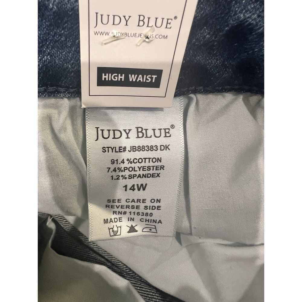 Judy Blue Women's Flare High Rise Jeans Size 14W Bohemian Western Stretchy New - Picture 8 of 11
